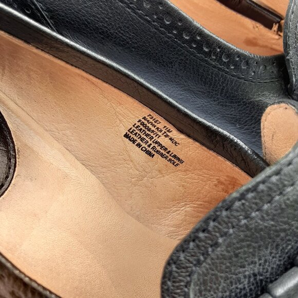 FRYE Naiya Kiltie Moc Black Leather Heels Size 11M - Picture 11 of 11